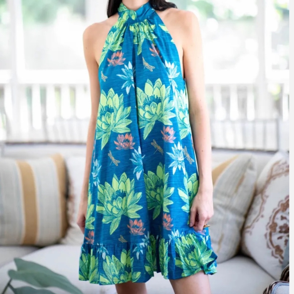 Holly Shae Sleeveless Tie Neck Dress with Sash XS/S